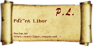 Pánt Libor névjegykártya